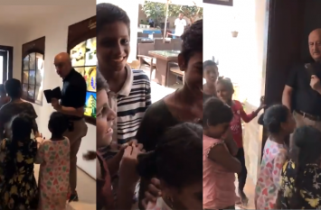 Anupam Kher feed street kids in five star hotel in Mumbai अनुपम खेर ने जीता दिल: गरीब बच्चों को 5 स्टार होटल में खिलाया खाना, एक ने पूछा- बिल ज्यादा तो नहीं आया