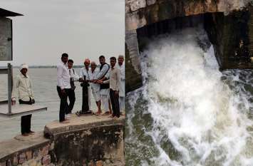 Water left in canals for irrigation from Mansi dam तीन नदियों के संगम पर स्थित मांसी बांध से सिंचाई के लिए नहरों में छोड़ा पानी, 6985 हैक्टेयर जमीन पर रबी की फसल में होगी सिंचाई
