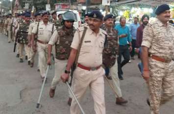 Singrauli police took out flag march जिले में धारा 144 लागू, कलेक्टर ने दिया आदेश, अयोध्या निर्णय के मद्देनजर सुरक्षा व्यवस्था को लेकर पुलिस अलर्ट