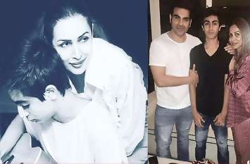 Malaika arora spotted with arbaz khan for their son arhan khan बेटे अरहान के लिए अर्जुन कपूर को छोड़ एक बार फिर अरबाज के साथ आईं मलाइका अरोड़ा, देखिए तस्वीरें