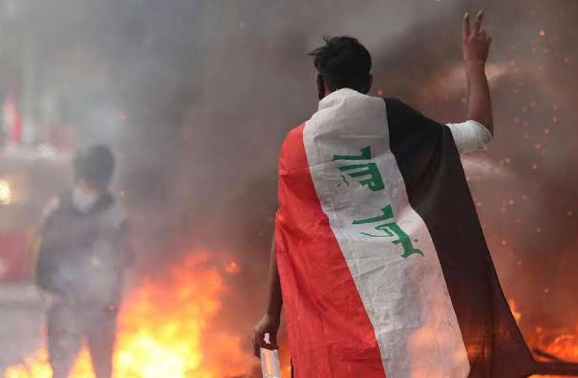Anti government protest in Iraq इराक: 16 सालों में सबसे बड़ा सरकार विरोधी प्रदर्शन, अब तक 300 से ज्यादा की मौत, 1200 घायल