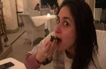Kareen kapoor khan joy eating punjabi food sarson da saag photo viral जीरो फिगर की फिकर छोड़ करीना ने जमकर लुफ्त उठाया 'सरसोन द साग' का, फोटो हो रही खूब वायरल