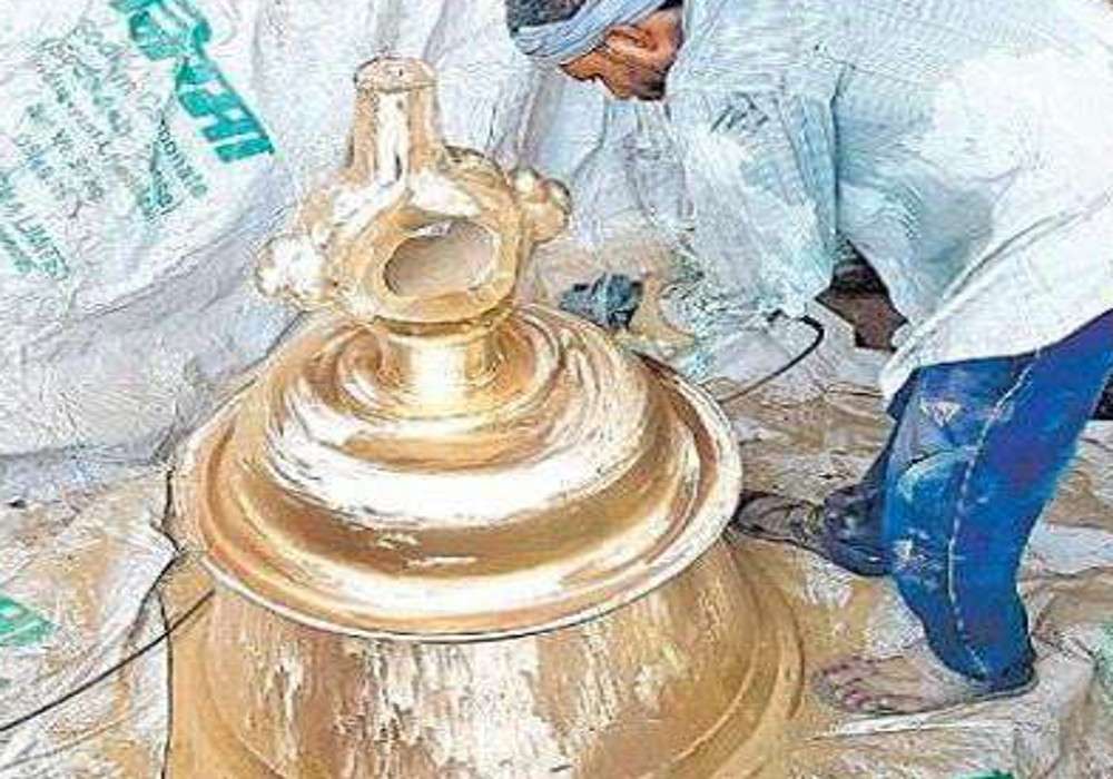 राम मंदिर के लिए तैयार हो रहा 2100 किलो का घंटा, मुस्लिम समाज के लोगों ने घंटा बनाने में किया सहयोग