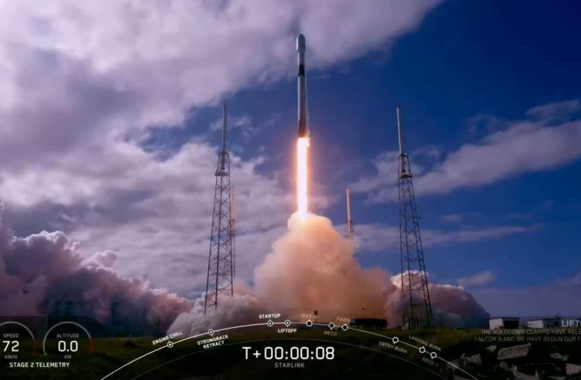 Space X Starlink Satellites Launch हाई स्पीड इंटरनेट के लिए अंतरिक्ष पर निशाना, SpaceX ने एक साथ भेजे 60 स्टारलिंक सैटेलाइट
