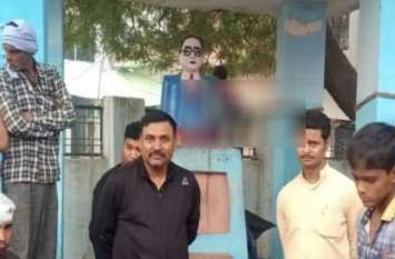 Dr Bhimrao Ambedkar statue damaged by mischievous elements शरारती तत्वों ने की फिजा बिगाड़ने की कोशिश, आंबेडकर प्रतिमा की क्षतिग्रस्त