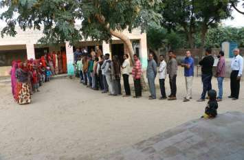 nikay election polling day बाड़मेर में सुबह 10 बजे तक 23 व बालोतरा में 26 फीसदी मतदान