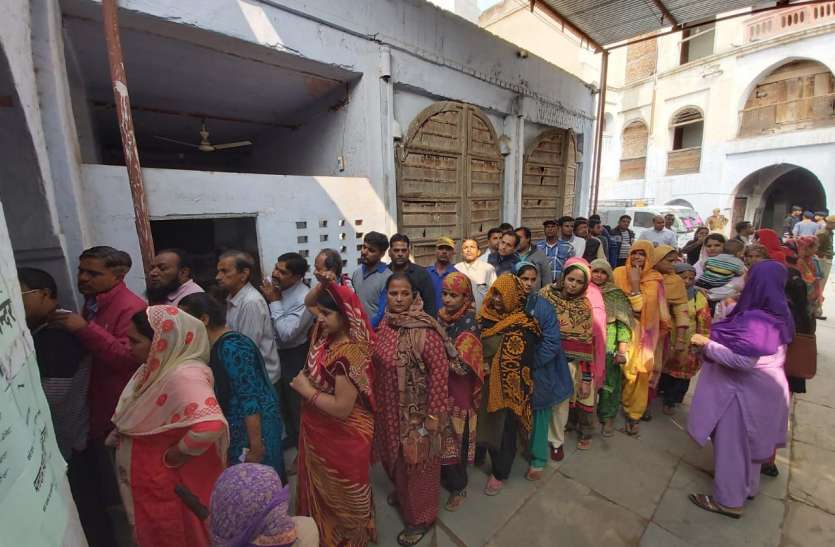 bikaner nagar nigam election 2019- polling percent till 11am सुबह 11 बजे तक 20 प्रतिशत से अधिक मतदान