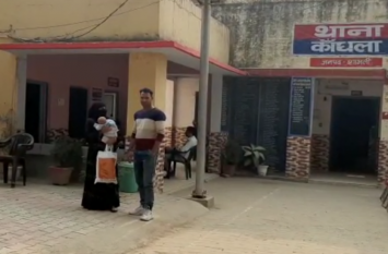 lover couple reached in police station and demand police security 2 साल से फरार प्रेमी-प्रेमिका अचानक बच्चा लेकर पहुंचे थाने, इसके बाद जो हुआ- देखें वीडियो