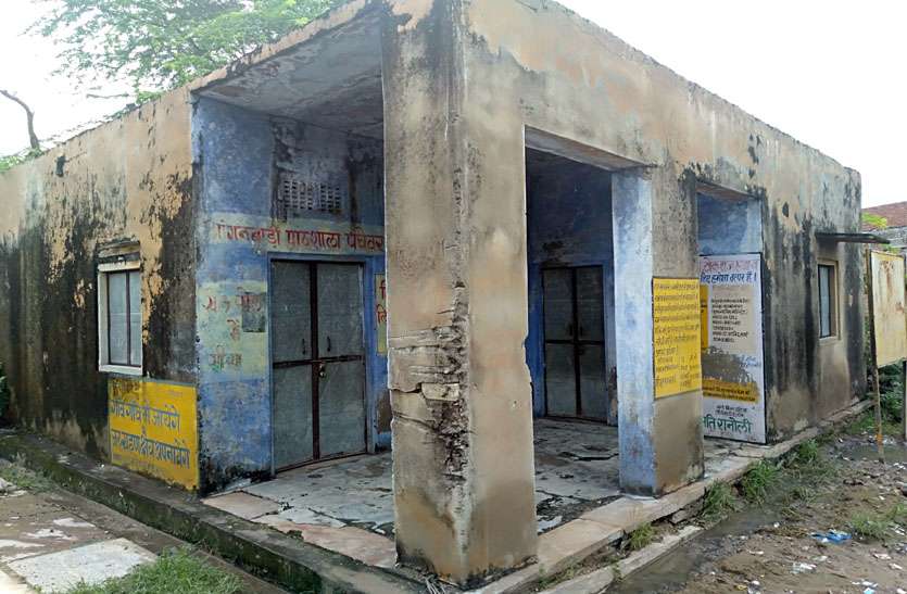 किराए के मकान में संचालित जर्जर आंगनबाड़ी केन्द्र बच्चों के लिए बने है खतरा किराए के मकान में संचालित जर्जर आंगनबाड़ी केन्द्र बच्चों के लिए बने है खतरा