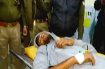 Wanted Criminal Arun Dadhi Injured in Police Encounter मुख्तार गैंग के शूटर के बाद पुलिस मुठभेड़ में 25 हजार के ईनामी अरुण दाढ़ी को लगी गोली