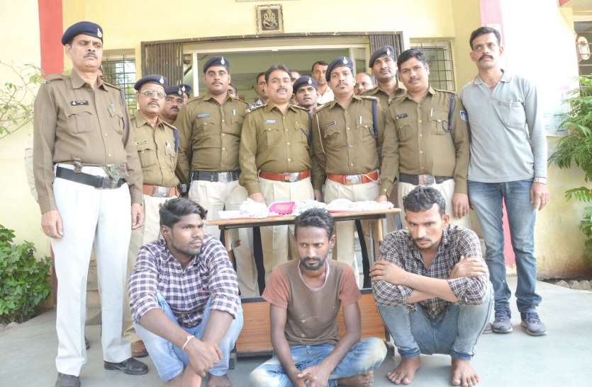 crime news khargone नशे के लिए करने लगे चोरी, तीन बदमाश चड़े पुलिस के हत्थे