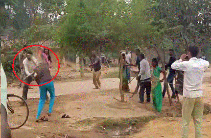 Bloody clash in land Dispute पट्टीदारों के विवाद में जमकर चली लाठियां, युवक का सिर फटा, आठ लोग घायल, वीडियो वायरल