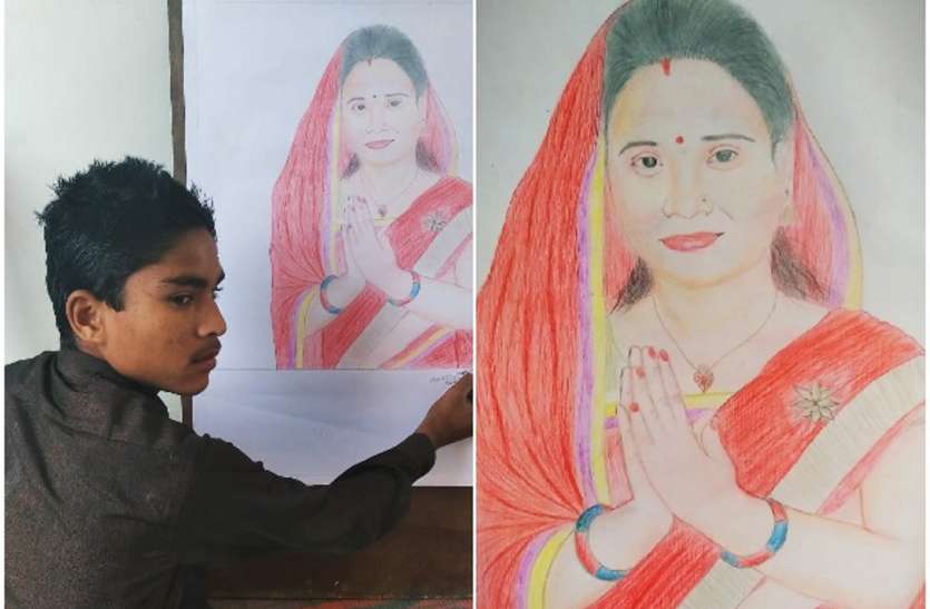 किशोर कलाकार कागज में उकेर देता है हूबहू चित्र किशोर कलाकार कागज में उकेर देता है हूबहू चित्र