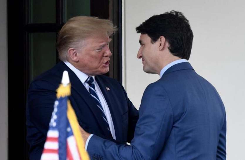 donald trump कनाडा के पीएम ट्रूडो ने ट्रंप को चिढ़ाया, कॉन्फ्रेंस बीच में छोड़ देश लौटे अमरीकी राष्ट्रपति