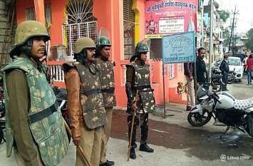 #Ram mandir, Babri masjid सुरक्षा के पुख्ता इंतजाम, चप्पे-चप्पे पर पुलिस