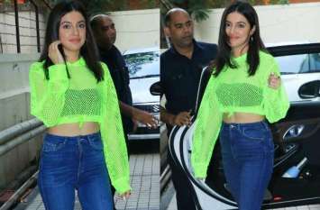 Divya Khosla's hot and bold look viral दिव्या खोसला का गार्जियस लुक आया सामनेे नेट क्रॉप टॉप में नजर आए इनरगार्मेट
