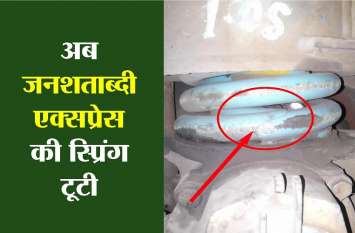 jan Shatabdi Express Coach Spring Broke फिर दौड़ती ट्रेन में टूटी स्प्रिंग, यात्रियों की जिंदगी दांव, रेलवे बोर्ड ने साधी चुप्पी