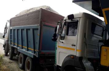 Gravel-filled vehicles running without numbers परिवहन विभाग मौन, बिना नम्बरों के दौड़ रहे बजरी से भरे वाहन