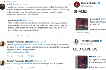 Citizenship Amendment Bill reaction of Bollywood stars नागरिकता संशोधन बिल: एक्ट्रेस ने कहा- शर्मनाक, निर्देशक बोले- देश की असली समस्याओं से भटकाने की कोशिश