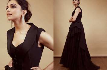 Deepika Padukone's One Shoulder Black Gown,shocked know the price अवॉर्ड फंक्शन में ब्लैक गाउन पहन दीपिका पादुकोण ने बिखेरा अपना जलवा, कीमत लाखों में