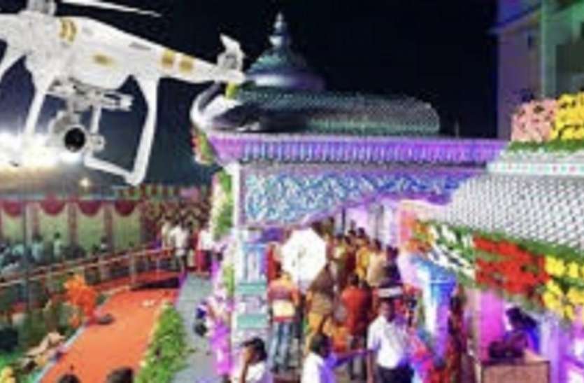 अयोध्या की सुरक्षा में सेंध लगा रही ड्रोन कैमरा अयोध्या की सुरक्षा में सेंध लगा रहा ड्रोन कैमरा