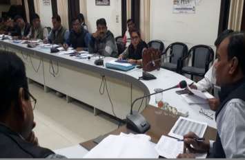 Meeting of schemes of Rural Development and Panchayat Raj Department बैठक में कलक्टर ने कहा-नरेगा श्रमिकों को समय पर करें भुगतान
