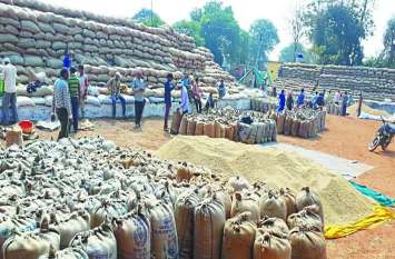 Paddy purchased, farmers created uproar जिले के कई धान खरीदी केंद्रों में जमकर हंगामा, अधिकारियों के मनाने से भी नहीं माने किसान