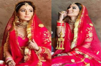 Heena Khan Share Her New Bridal Photoshoot photos viral on social दुल्हन बनीं हिना खान, लुक देख फैंस हुए दीवाने