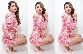 Hina Khan photoshoot after music video 'रांझणा' सॉन्ग के बाद हिना खान ने करवाया फोटोशूट, शॉर्ट फ्लारल ड्रेस में ढाया कहर
