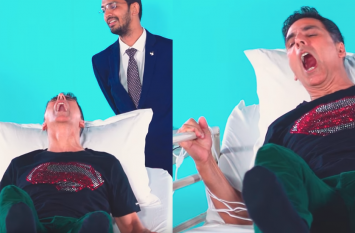 Akshay Kumar labour pain test for Good Newwz promotions अक्षय-दिलजीत ने करवाया डिलीवरी पेन टेस्ट, कभी बैड जकड़ा तो कभी मारे हाथ-पैर, अक्की का हुआ बुरा हाल