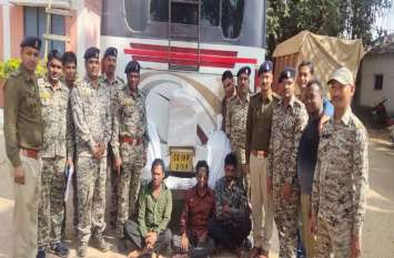Police seized 65 Kg cannabis from public bus in Kondagaon तस्करी का नया तरीका भी हुआ फेल, पुलिस ने यात्री बस से जब्त किया 65 Kg गांजा