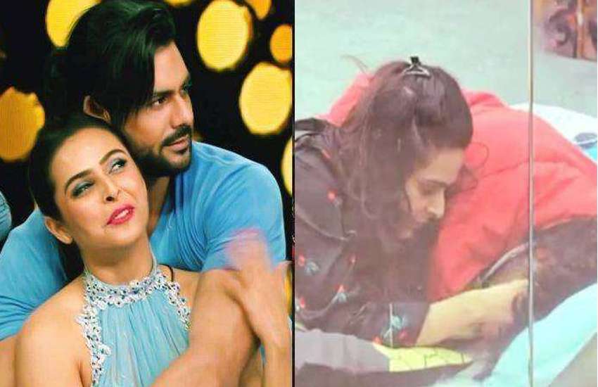 bigg boss-13 vishal aditya singh and madhurima tuli kisses each other