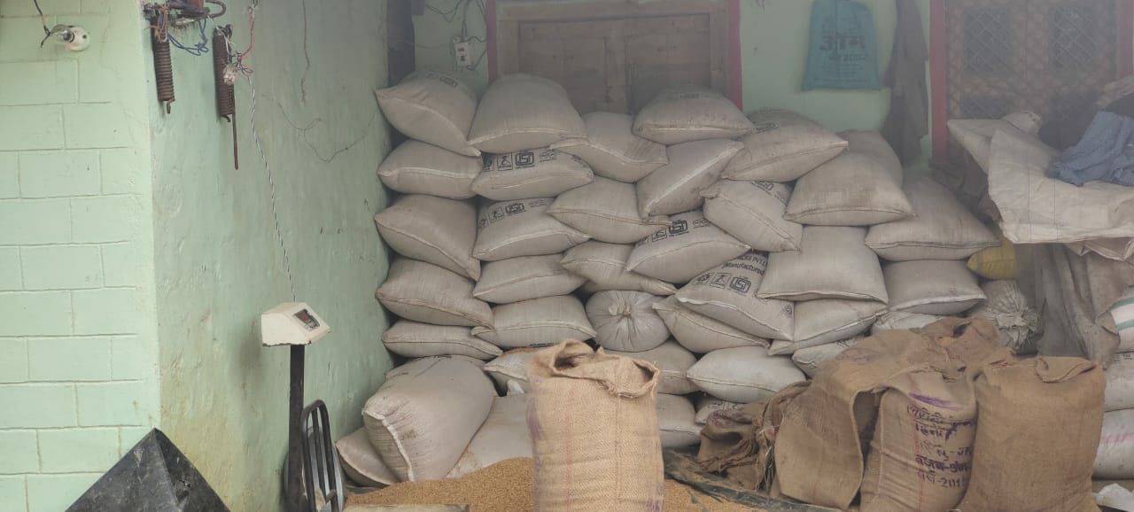 Poor food grains recovered from private person's house