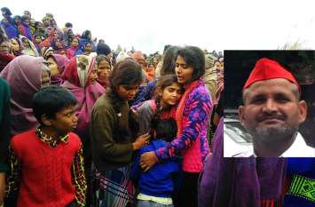 Samajwadi Party Leader Bijli Yadav Murder in Uttar Pradesh Mau सपा नेता बिजली यादव को गोलियों से भूना, हत्या के बाद उमड़ी सपाइयों की भीड़