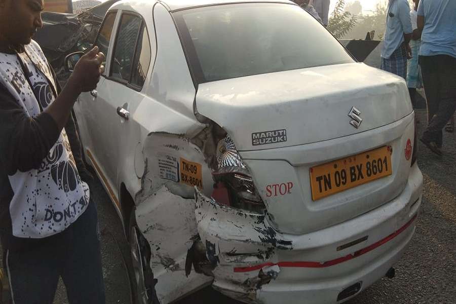 Poor visibility leads to an accident in Vellore in Tamilnadu