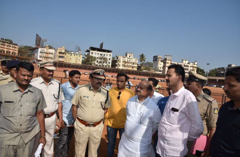 अमित शाह के दौरे के चलते पुख्ता पुलिस बंदोबस्त अमित शाह के दौरे के चलते पुख्ता पुलिस बंदोबस्त