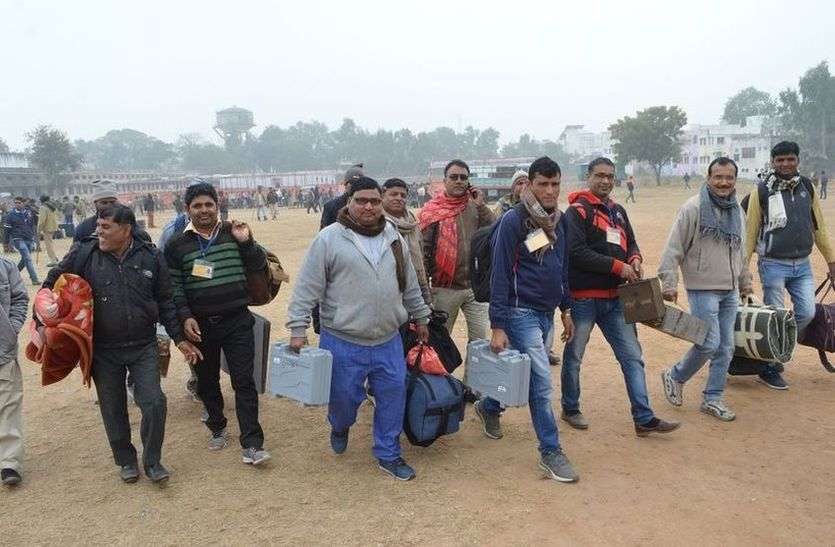 मतदान दल कहां के लिए हुए रवाना, चुनाव की हो गई तैयारी मतदान दल कहां के लिए हुए रवाना, चुनाव की हो गई तैयारी