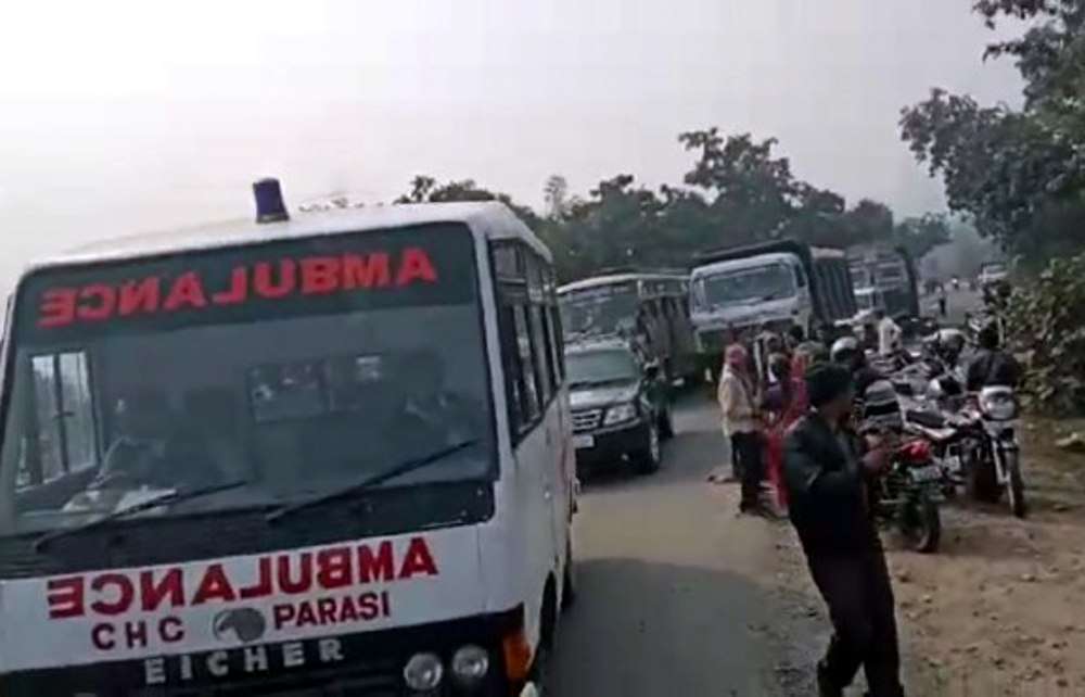 charki ghati accident uncontrolled bus overturns 15 passengers injured