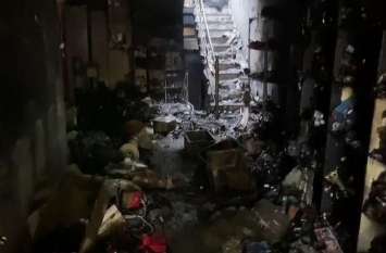 Fire in shop at Bhinmal city तीन साल पहले जिस दुकान में लगी थी आग, दोबारा फिर वहीं लगी