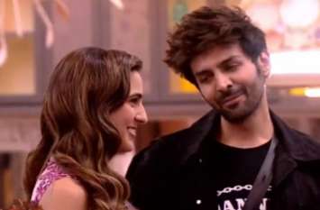 kartik aaryan and sara ali khan love aajkal 2 bigg boss 13 episode बिग बॉस 13 के सेट पर शूट करने गए थे सारा- कार्तिक, हुआ कुछ ऐसा कि खुद को जोर- जोर से मारने लगे एक्टर....