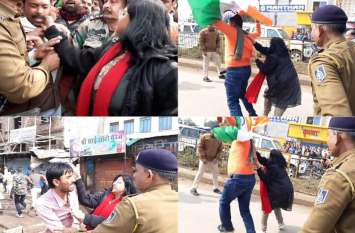 rajgarh collector nidhi nivedita slapped bjp leaders बीजेपी नेता बोला- 'भारत माता की जय', कलेक्टर ने मारे दनादन थप्पड़, एक तिरंगा लेकर बढ़ा तो उसे पीछे लगीं खींचने