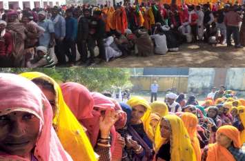 Enthusiasm in people shown towards voting in Sarpanch election पंचायत चुनाव- तेज सर्दी के बावजूद मतदान के प्रति दिखा लोगों में उत्साह, शाम 7 बजे तक भी जारी रहा मतदान
