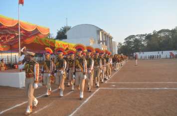 The last rehearsal for the main function of Republic Day गणतंत्र दिवस के मुख्य समारोह को लेकर हुई अंतिम रिर्हसल