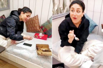 Kareena Kapoor Khan Eat Cake And Forgot Her Diet See Her Video डाइट भूल केक खाती नज़र आई करीना कपूर खान, मैनेजर के रोकने पर भी नहीं मानी, देखें वीडियो