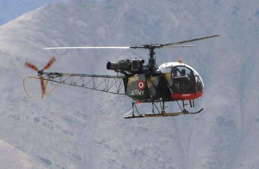 helicopter जम्मू-कश्मीर: सेना का हेलीकॉप्टर दुर्घटनाग्रस्त, पायलट सुरक्षित