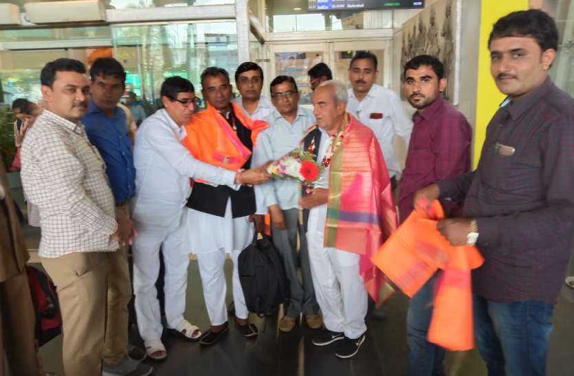 Rajasthan Forest and Environment Minister Sukhram Vishnoi राजस्थान के वन एवं पर्यावरण मंत्री सुखराम विश्नोई का चेन्नई में स्वागत