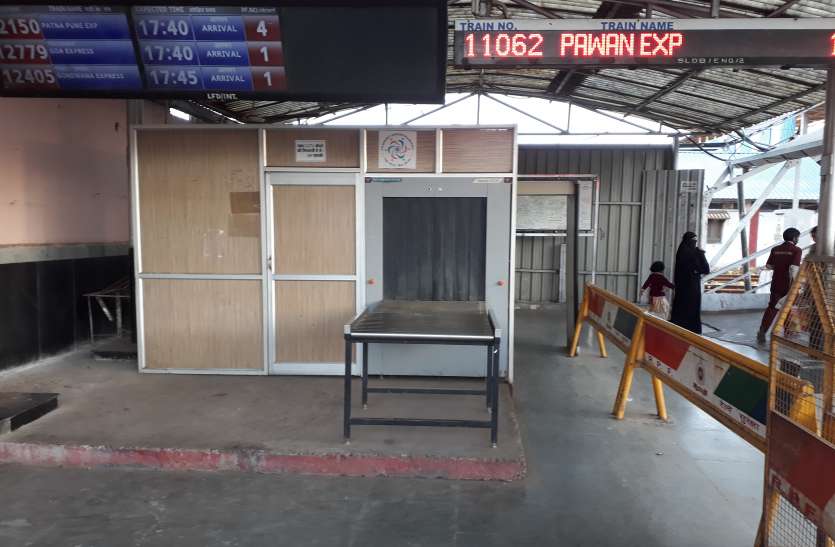 hoshangabad, itarsi, railway station, lagage scanner, survey, estimate लगेज स्केनर का कंपनी इंजीनियर ने किया सर्वे, एस्टीमेट बनाकर आरपीएफ को सौंपा