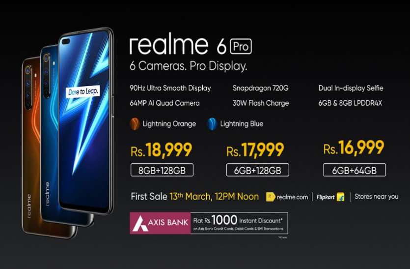 Realme 6 Pro launched in India with 64-Megapixel Main Camera 64-मेगापिक्सल कैमरे के साथ Realme 6 Pro भारत में लॉन्च, जानें कीमत व फीचर्स