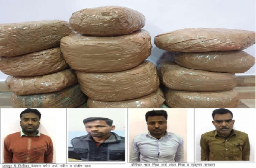 dkfge.jpg ठहराव नहीं फिर ट्रेन से गांधी नगर स्टेशन पर उतरे गांजा तस्कर, पुलिस ने दबोचा