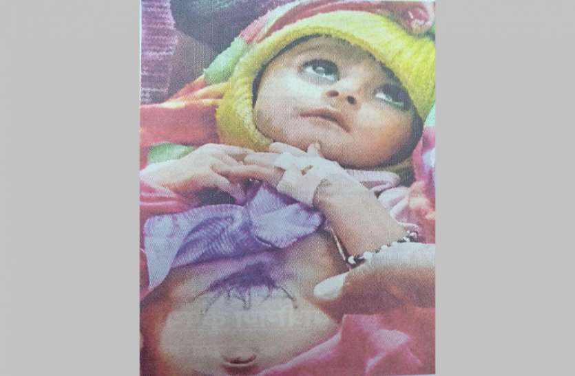 new born child in lohawat due to practice of blind faith अंधविश्वास ने फिर ले ली मासूम की जान, लोहावट में दो माह के शिशु को गर्म लोहे से दागा